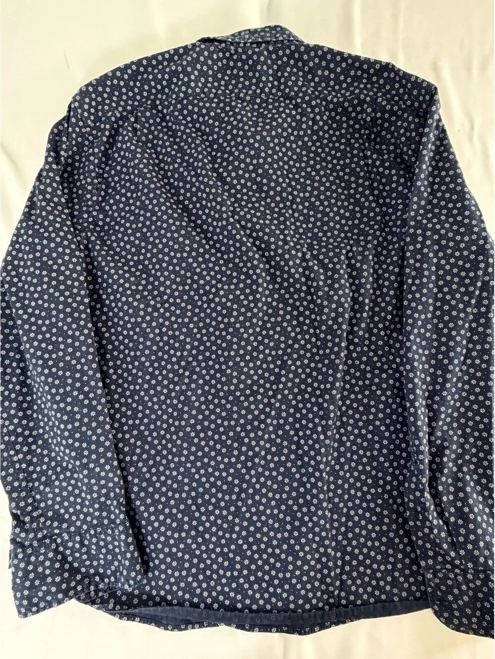 J.Crew Navy Floral Print Button-Up Shirt Men's XL